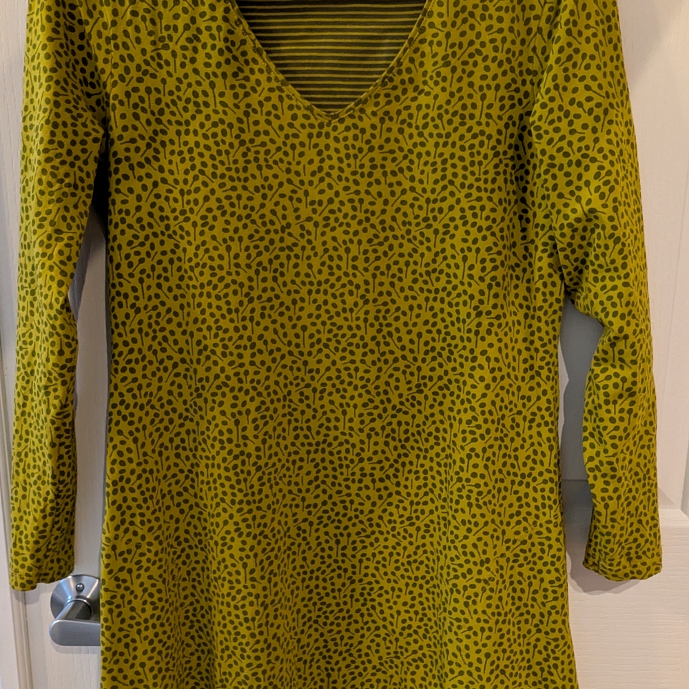 Gudrun Sjoden Yellow Long Sleeve V-Neck Dress